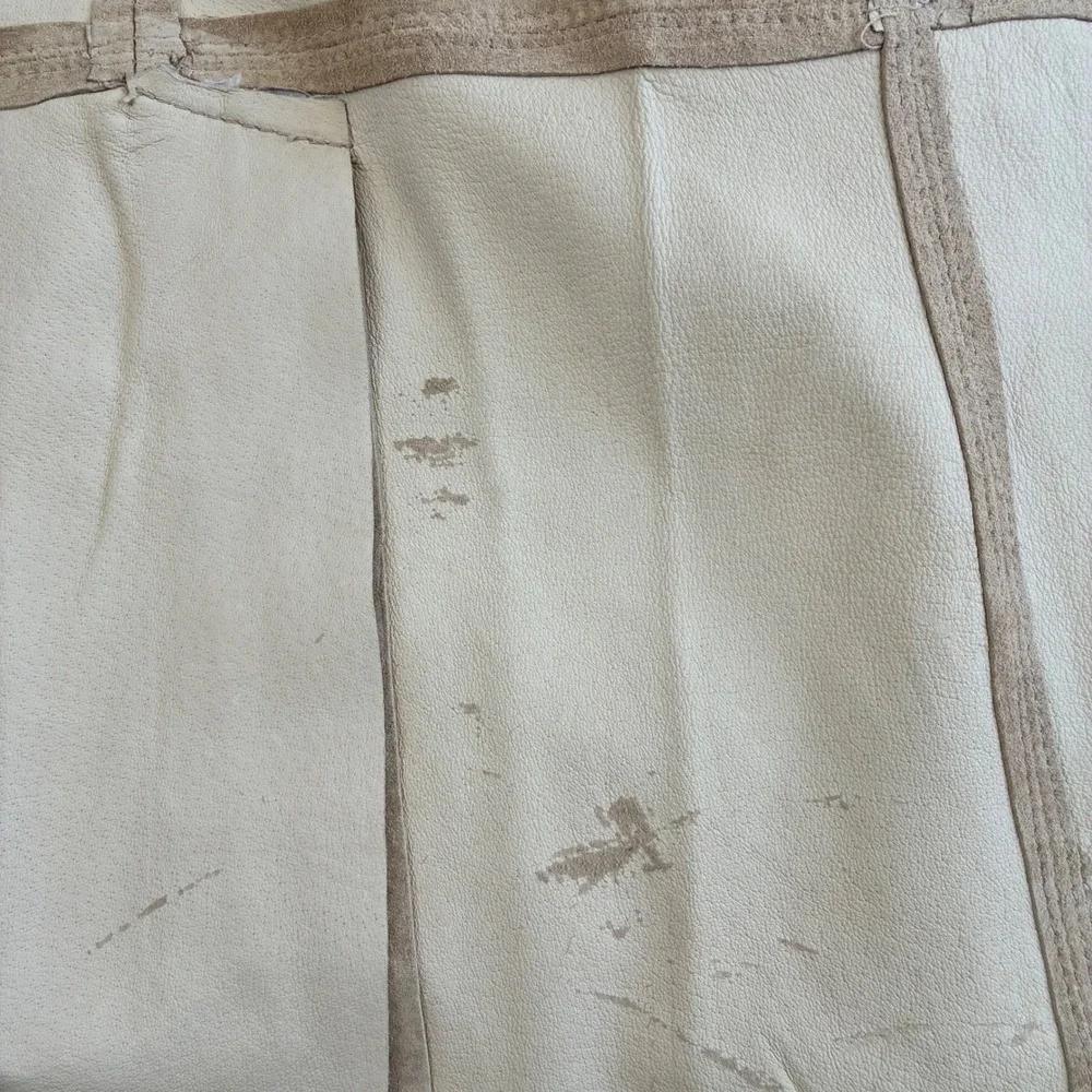 Coldwater Creek Suede Midi‎ Skirt Tan Laser Cut Romantic Western Women 12P